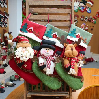 Vianočné ponožky darčeková taška veľké Vianočné ponožky Vianočné ozdoby dekoratívne Vianočné ponožky ponožky darčeková taška